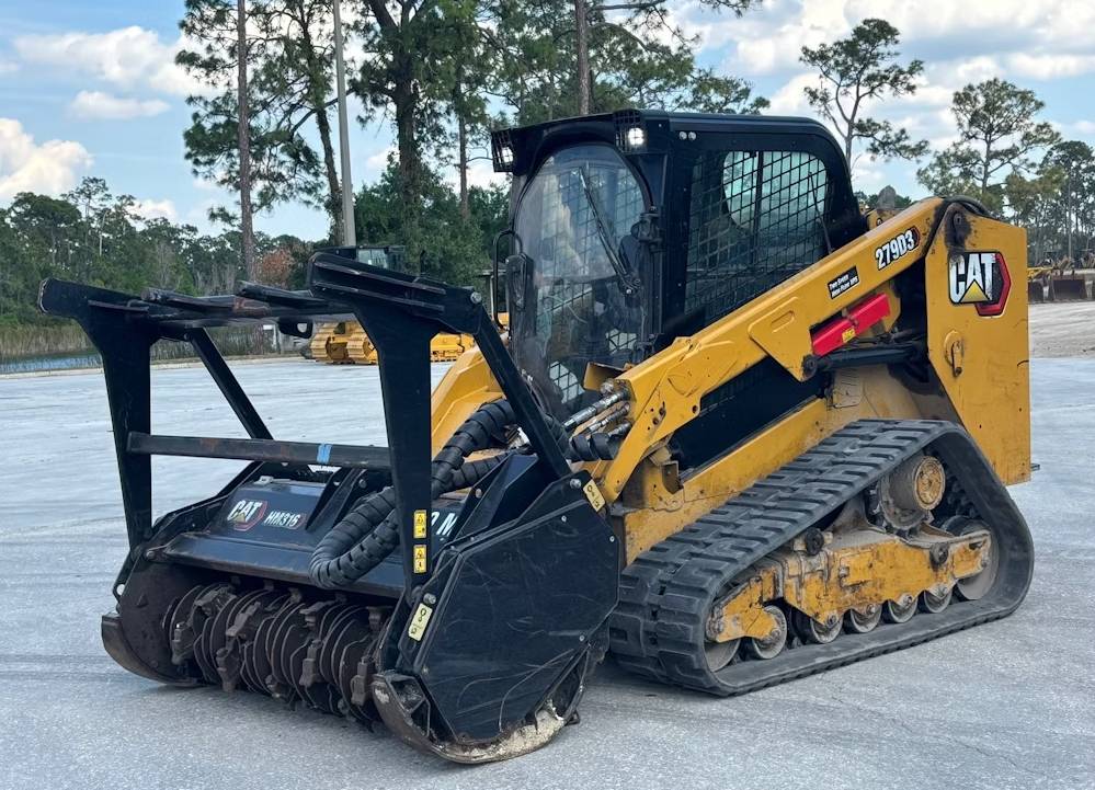 
								2022 Caterpillar 279D3 Skid Steer Track Loader Cab Mulcher High Flow Hyd full									