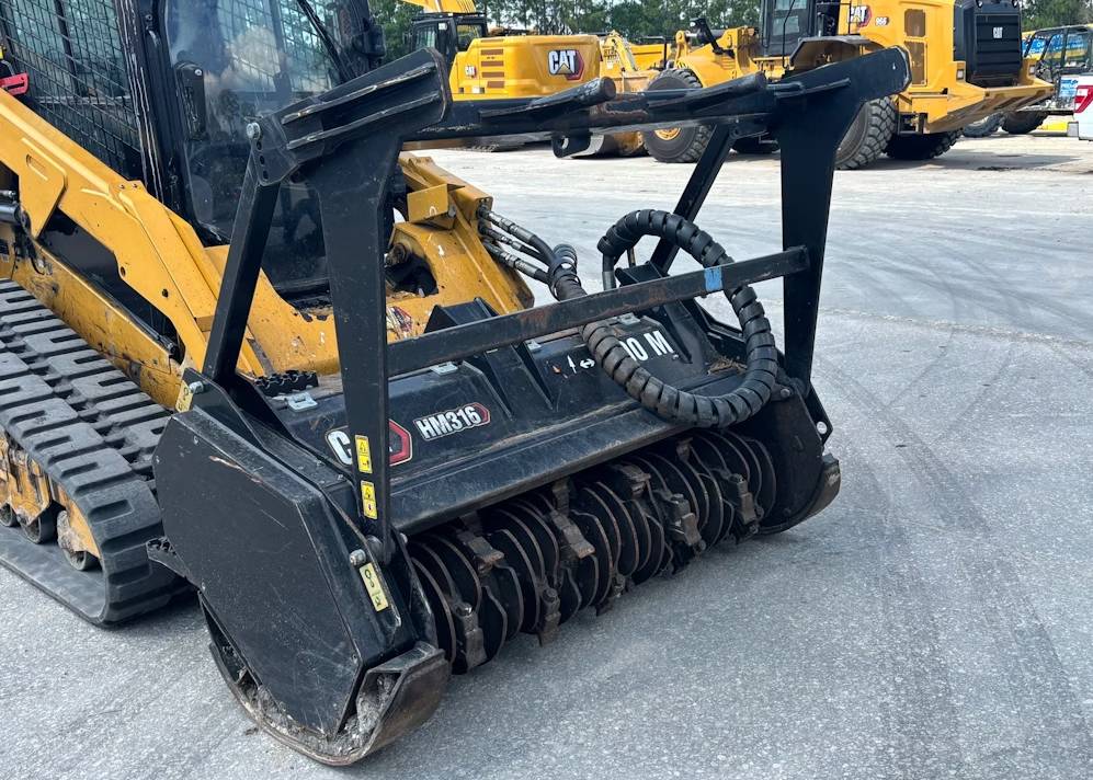 
								2022 Caterpillar 279D3 Skid Steer Track Loader Cab Mulcher High Flow Hyd full									