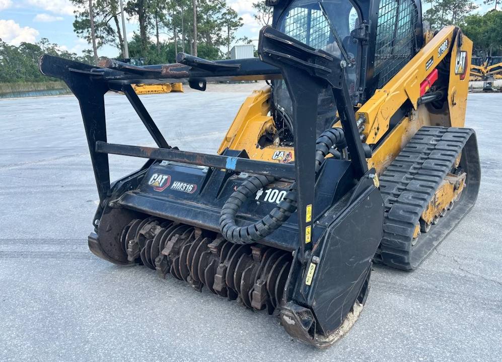 
								2022 Caterpillar 279D3 Skid Steer Track Loader Cab Mulcher High Flow Hyd full									