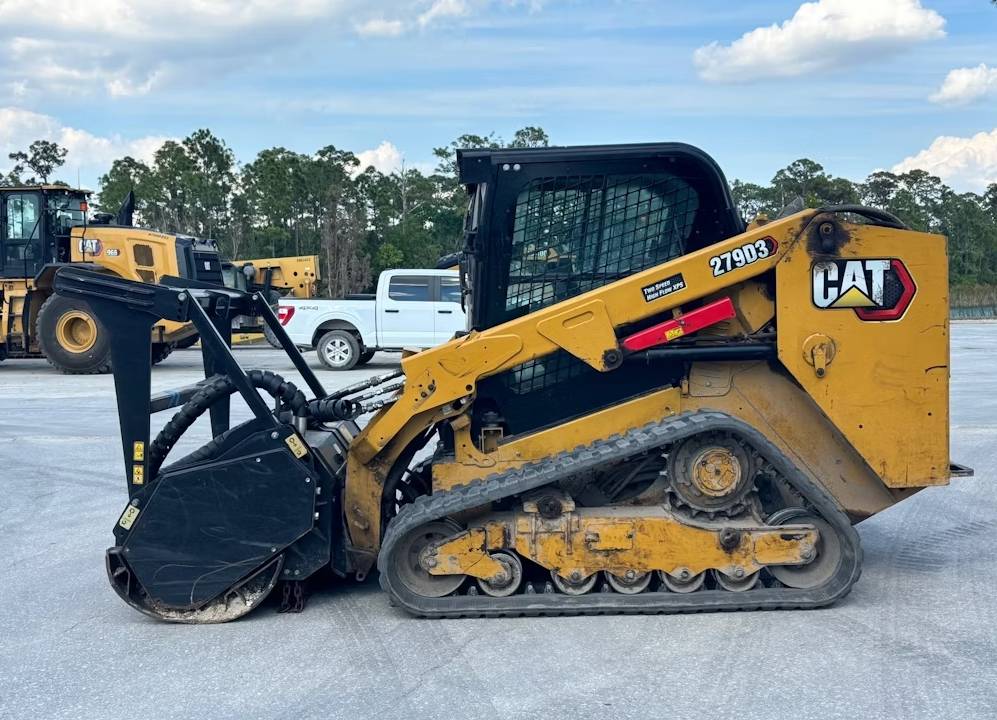 
								2022 Caterpillar 279D3 Skid Steer Track Loader Cab Mulcher High Flow Hyd full									
