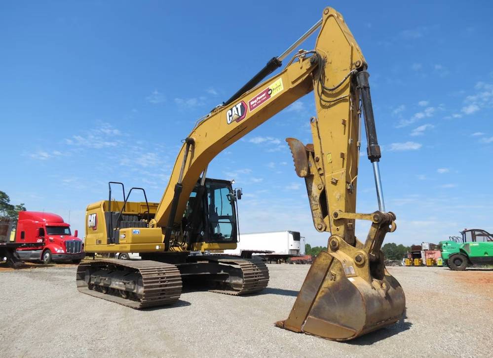 
								2021 Caterpillar 320GC Excavator Trackhoe Cab AC Thumb Aux CAT Bucket full									