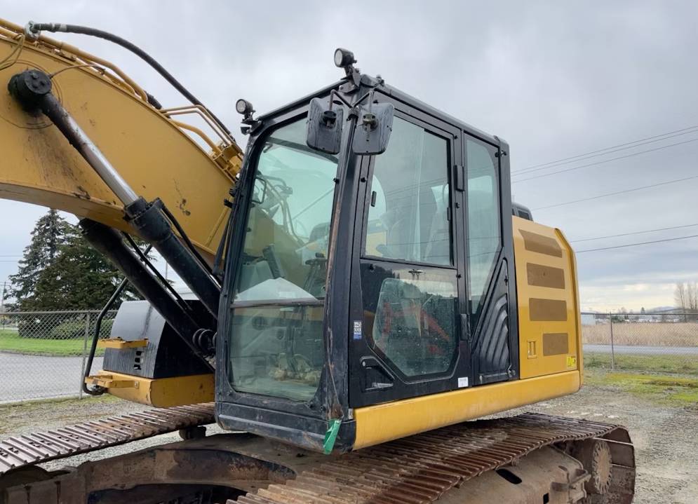 
								2014 Caterpillar 320ELRR Excavator Trackhoe Aux Hyd Thumb QC CAT Bucket full									