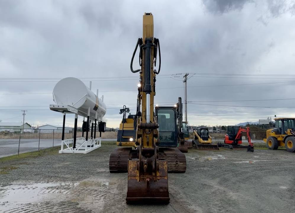 
								2014 Caterpillar 320ELRR Excavator Trackhoe Aux Hyd Thumb QC CAT Bucket full									