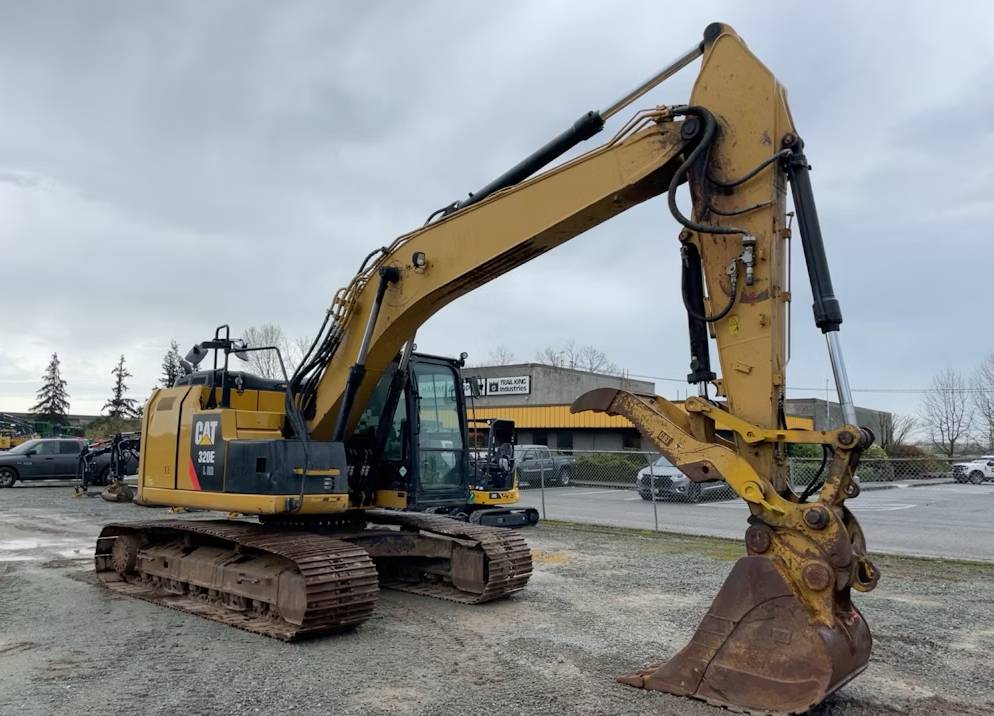 
								2014 Caterpillar 320ELRR Excavator Trackhoe Aux Hyd Thumb QC CAT Bucket full									