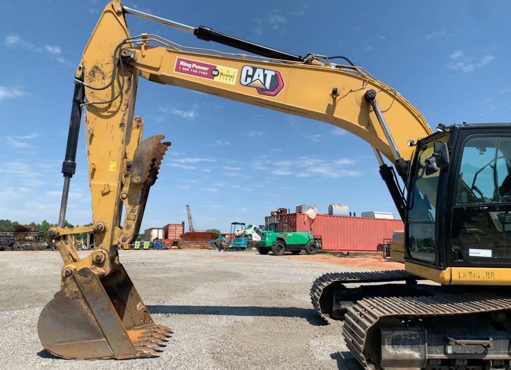 
								2021 Caterpillar 320GC Excavator Trackhoe Cab AC Thumb Aux CAT Bucket full									