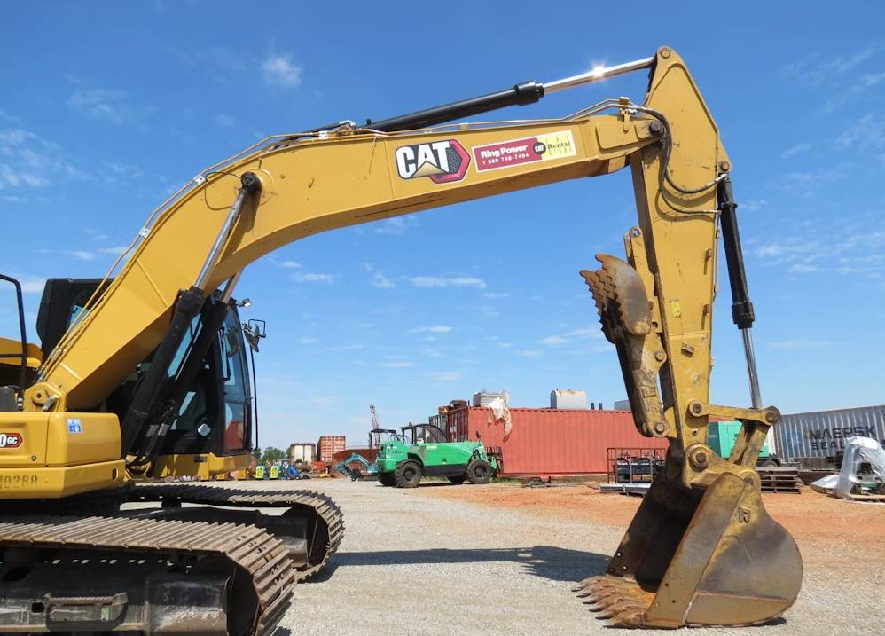 
								2021 Caterpillar 320GC Excavator Trackhoe Cab AC Thumb Aux CAT Bucket full									